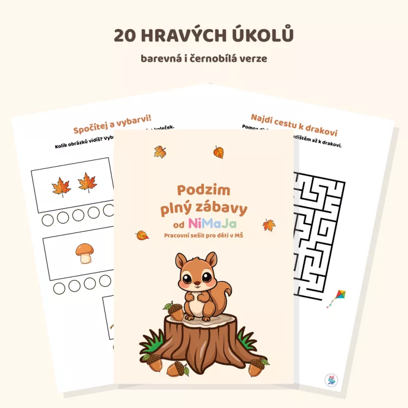 Podzim plný zábavy – pracovní listy pro děti
